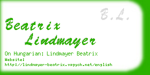 beatrix lindmayer business card